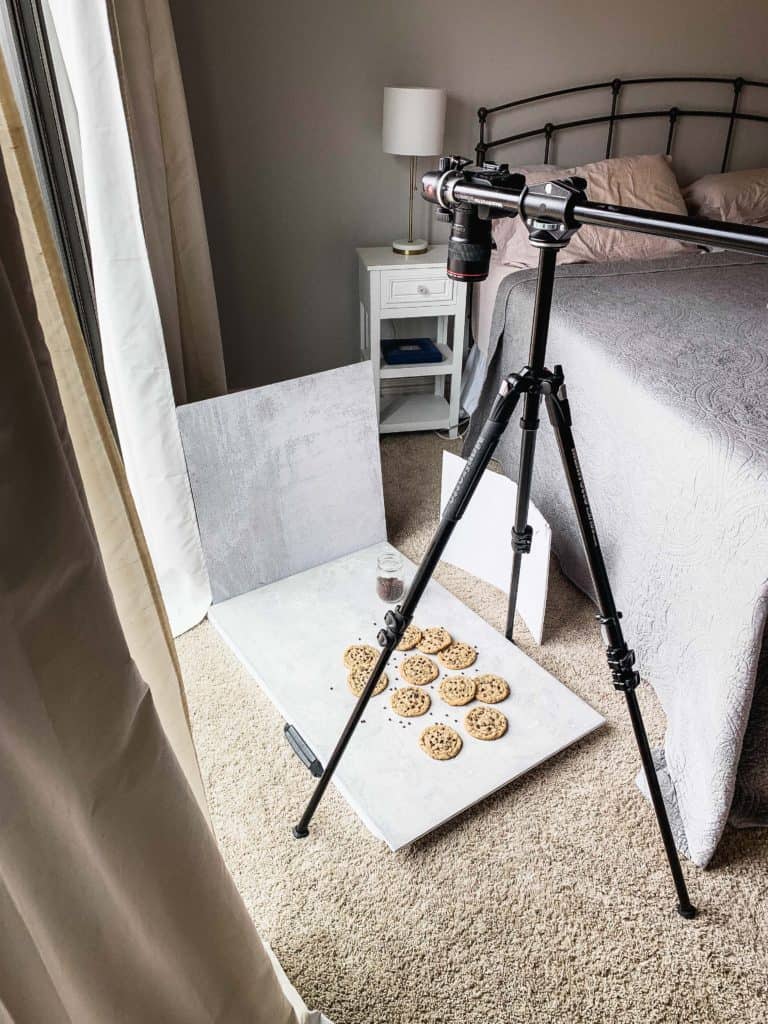 behind the scenes of food photography set up