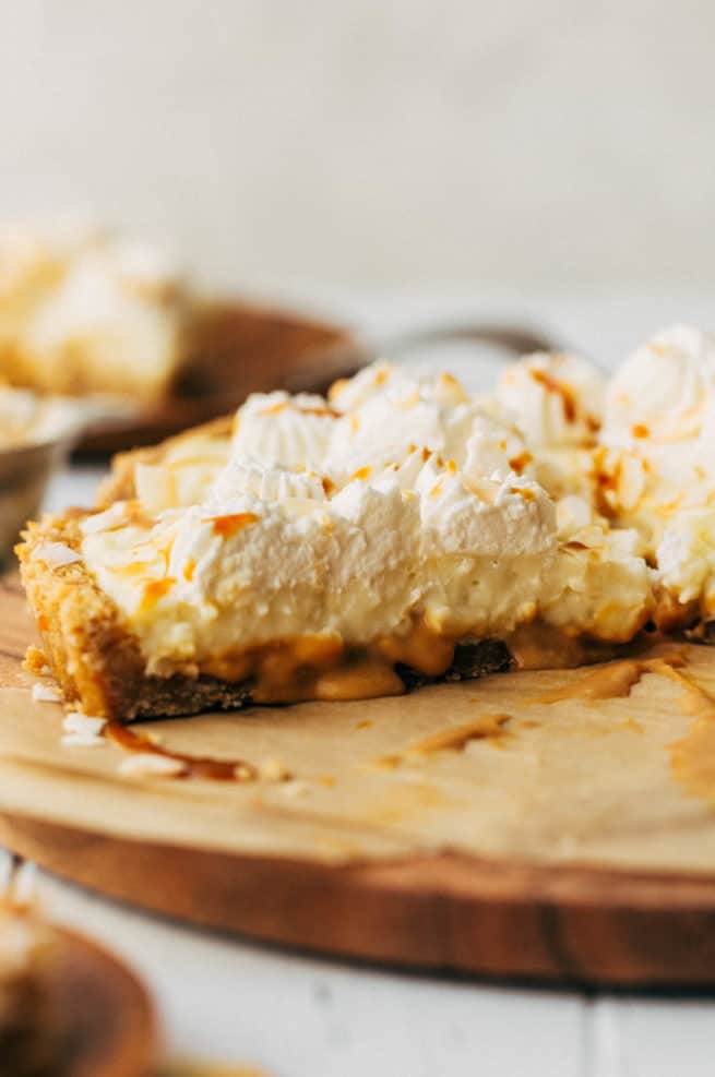 Layered Caramel Coconut Cream Pie | Butternut Bakery