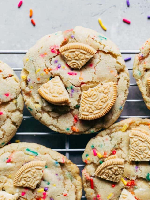 Soft & Chewy Golden Birthday Cookies