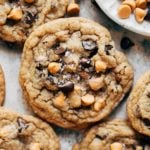 close up on the top of a butterscotch cookie