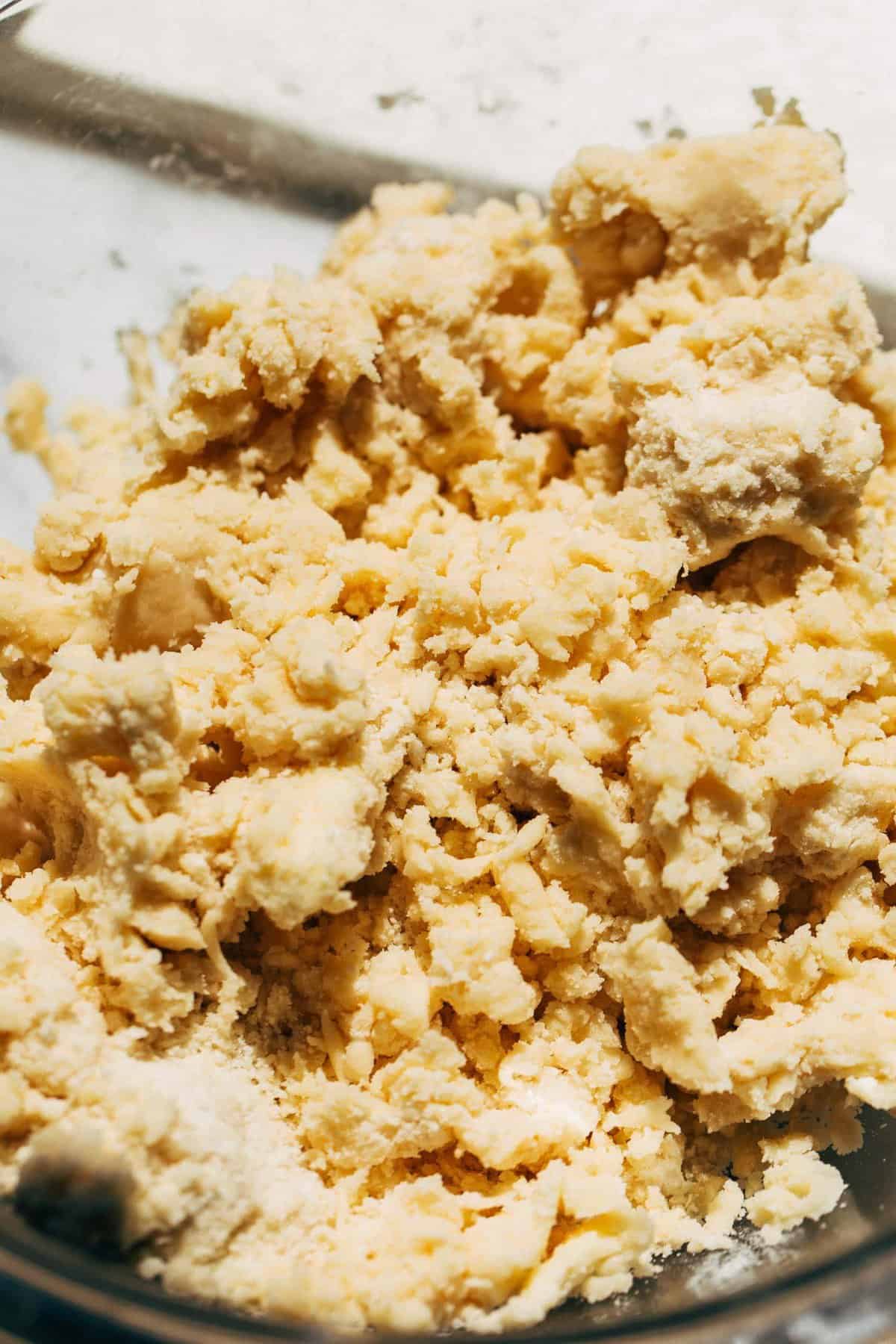 butter and flour crumbled together