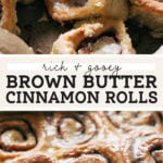 brown butter cinnamon rolls pinterest graphic