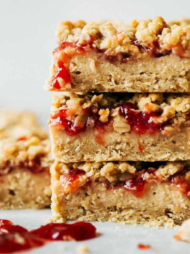 Peanut Butter & Jelly Cheesecake Bars