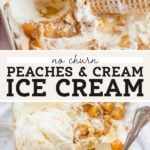 peaches and cream pinterest graphic