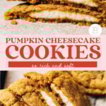 pumpkin cheesecake cookies long pin
