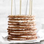 a ten layer chocolate chip cookie cake