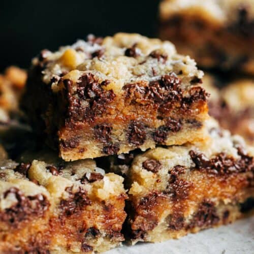 cookie butter bars stacked