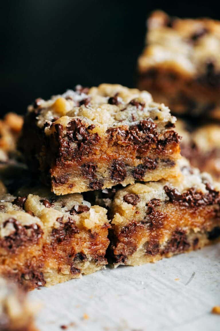 cookie butter bars stacked