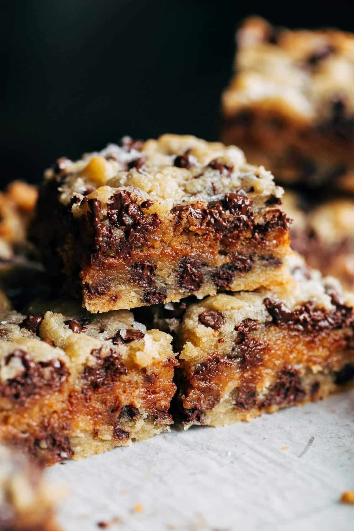 cookie butter bars stacked