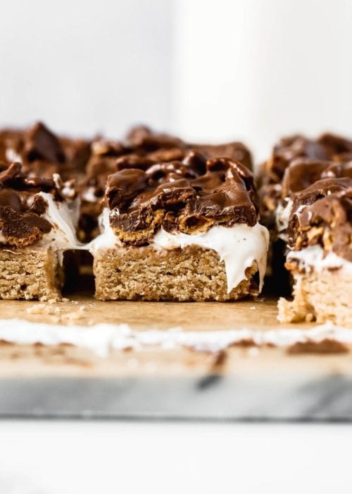 side view of smores bars