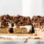 showing the layers of this s'mores bar recipe
