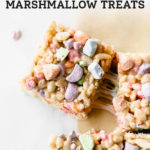 Lucky Charms Marshmallow Treats pinterest graphic
