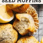 lemon poppy seed muffins pinterest graphic