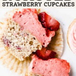 strawberry cupcakes pinterest graphic