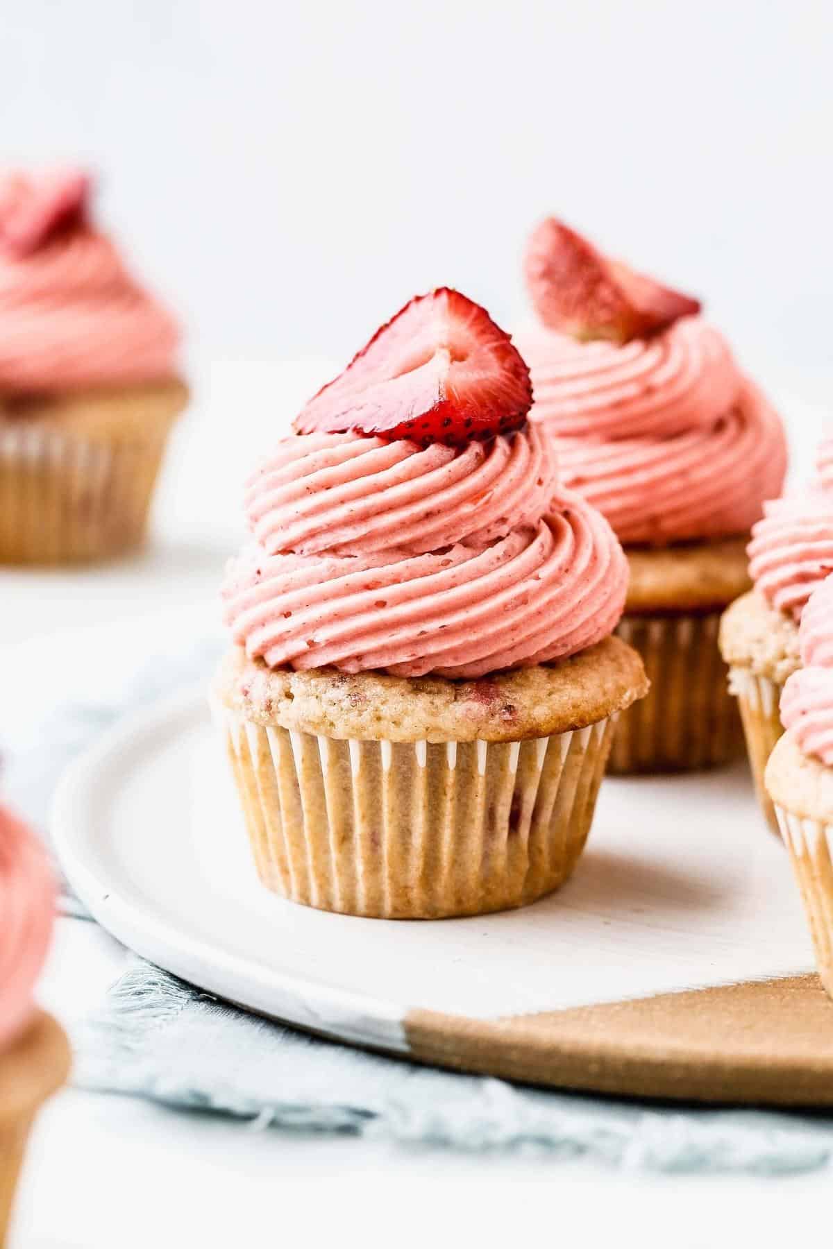 Strawberry Shortcake Cupcakes - Vintage Kitchen Notes