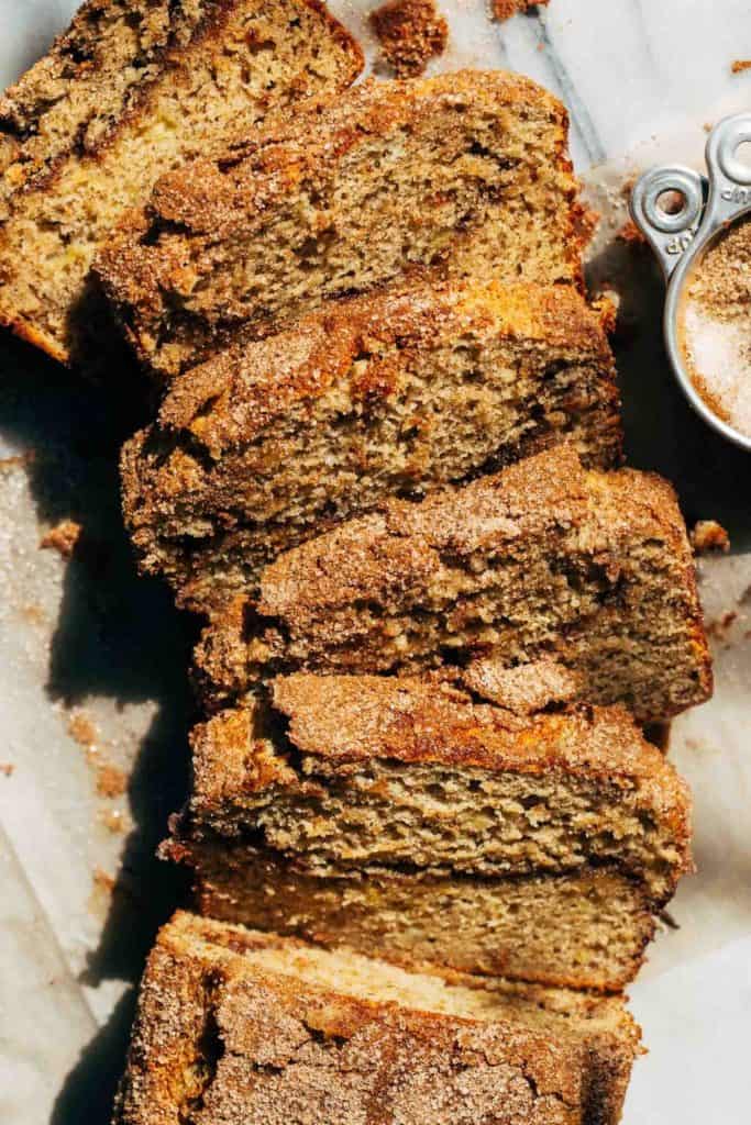 slices of cinnamon banana bread