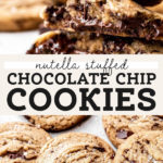 nutella cookies pinterest graphic