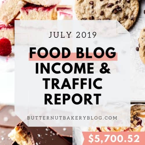 food blog and traffic income report graphic