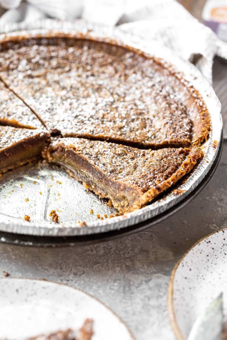 inside a slice of cinnamon pie