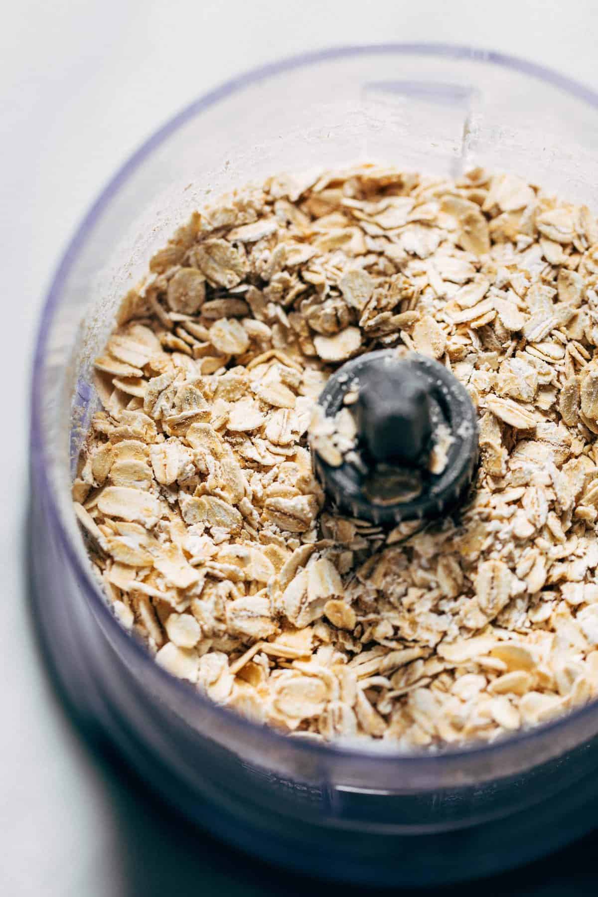 oats pulsed in a food processor