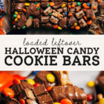 leftover halloween candy cookie bars pinterest