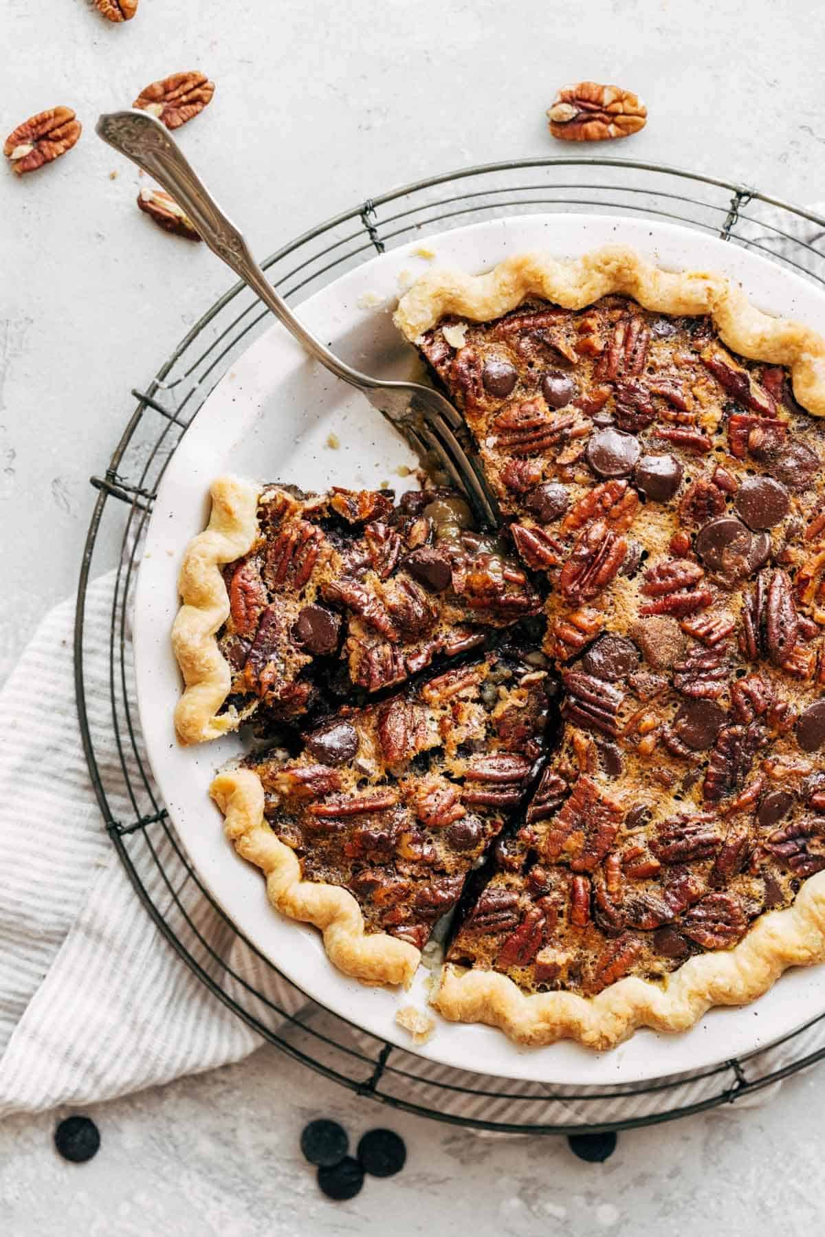 The BEST Chocolate Bourbon Pecan Pie | Butternut Bakery