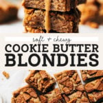 Cookie Butter Blondies pinterest graphic