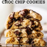 easy chocolate chip cookies pinterest graphic