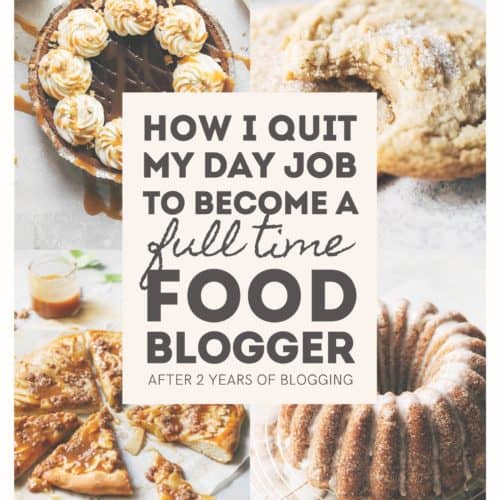 how i quit my job to become a full time food blogger graphic