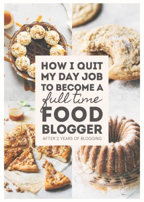 how i quit my job to become a full time food blogger graphic