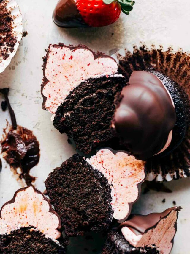 Chocolate Strawberry Hi-Hat Cupcakes