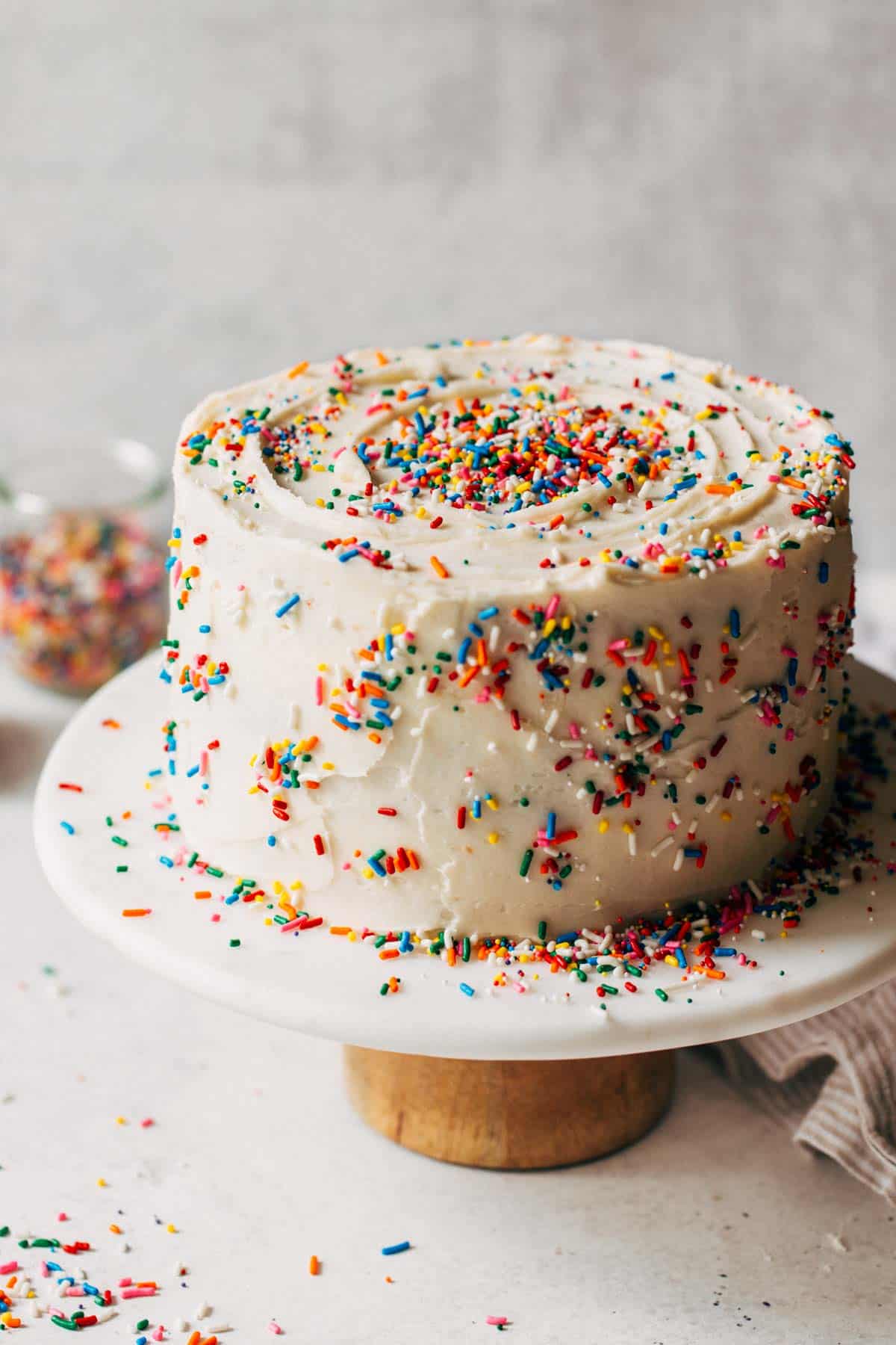 Strawberry Funfetti Cake with Strawberry Buttercream - A Latte Food