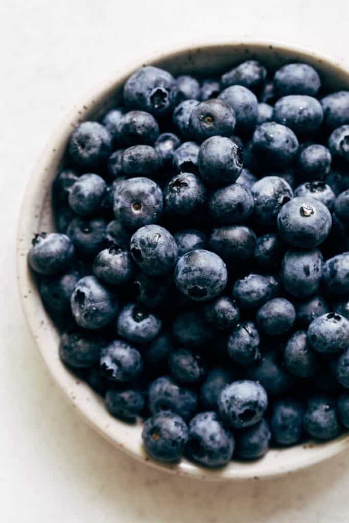 a bowl of fresh blueberries