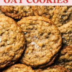brown butter oatmeal cookies pin