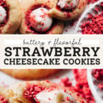 Strawberry Cheesecake Cookies pinterest graphic