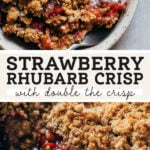Strawberry Rhubarb Crisp pinterest graphic