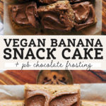 vegan banana cake pinterest graphic