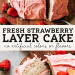 strawberry cake pinterest graphic