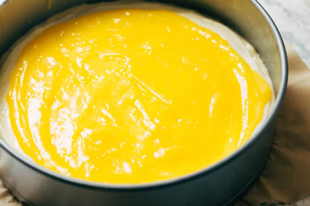 process shot of homemade lemon curd