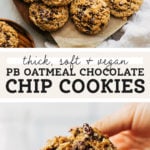 peanut butter oatmeal chocolate chip cookies pinterest graphic