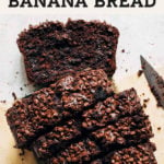 chocolate banana bread pinterest graphic