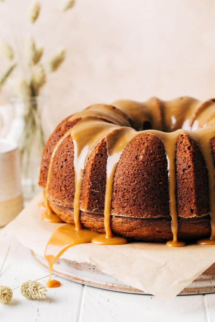 pumpkin bundt cake close up