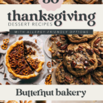 thanksgiving dessert recipes graphic