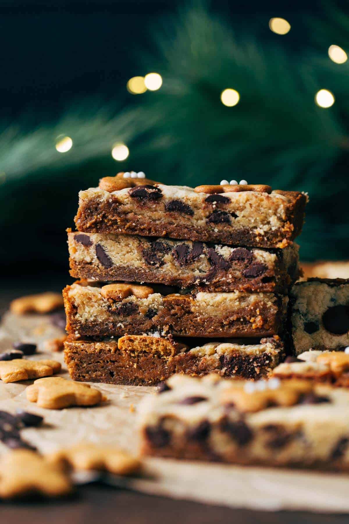 Gingerbread Chocolate Chip Cookie Bars - Butternut Bakery