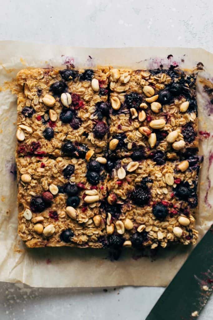 baked peanut butter and jelly oatmeal