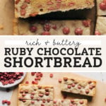 ruby chocolate shortbread pinterest graphic