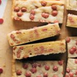 close up on the texture of buttery shortbread bars