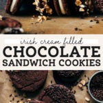 chocolate sandwich cookies pinterest graphic