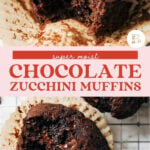 chocolate zucchini muffins pin