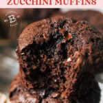 chocolate zucchini muffins pin